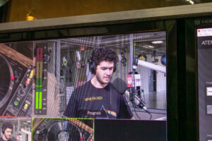 Jace DeMarco getting ready to go on air